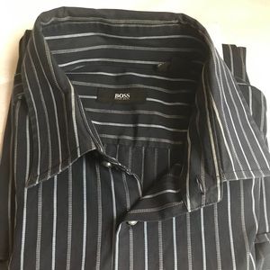 Hugo Boss, 16, 34/35, Long Sleeve Dress Shirt
